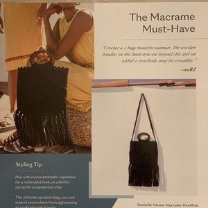 Danielle Nicole Macrame Handbag